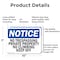 Signmission No Trespassing Private Property No Climbing OSHA Notice Sign, Aluminum, 10in W x 7in L, 2PK OS-2PACK-NS-A-710-L-14970 - alternate 6